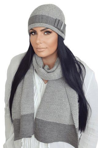 Зимовий жіночий комплект Kamea Мега, шапка та шарф (Megan) 21.054.11 какао 1551239813 фото
