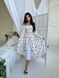 Жіноча міді сукня з софту з відкритими плечима та резинкою на рукавах 237 фото 5