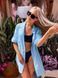 Блакитна&nbsp;легка сорочка на ґудзиках з котону-вуаль 10151, р. 42-46 10151 фото 1