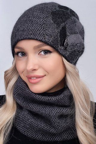 Чёрный женский комплект из ангоры Венди 1080 1080 фото