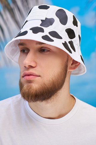 Чоловіча панама в стильному забарвленні біло-чорна 1384 1535867503 фото