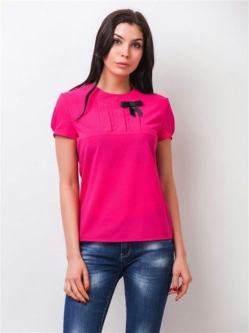 Стильна яскраво-рожева блузка 42 65139/3 1332031461 фото