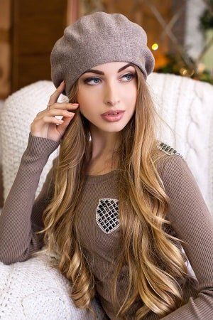 КЛАССИЧЕСКИЙ ВЯЗАНЫЙ БЕРЕТ "ЕВА" - 2270-50 тёмный кофе 2270-50 фото
