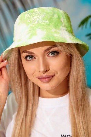 Стильна літня котонова яскрава панама &laquo;Тай-Дай&raquo; &mdash; 1346 салатовий 1498621176 фото