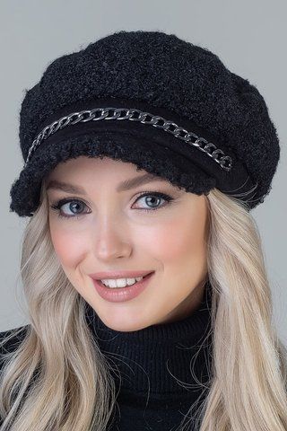 Кепка з трикотажу букле "Левел б'юті" &mdash; чорний 1494853788 фото