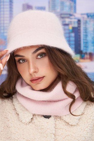 Комплект из панамы и снуда 4974-77 светлая пудра 4974-77 фото