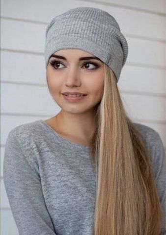 ДВУХСТОРОННЯ ШАПКА-КОЛПАК "МАРС" &mdash; 4344 світло-сірий + містно-сірий 4344 фото