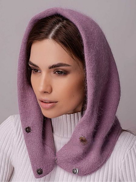 Жіночий в'язаний кпор з ангори 10862 гороховий 10862 фото