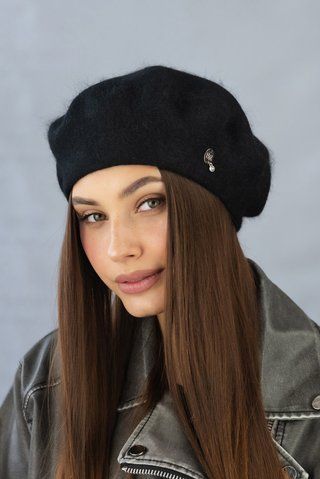 Чорний берет у француському стилі Белл 5165 5165 фото