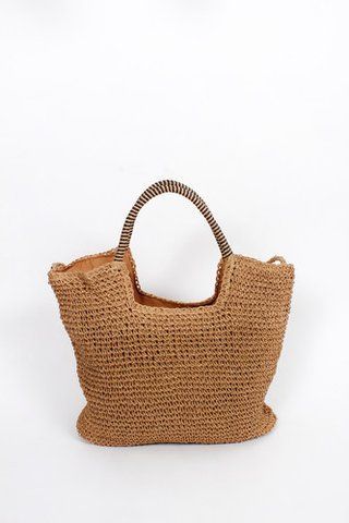 Сумка-плетянка на пляж "Моніка" &mdash; 2011 КАПУЧОВИЙ 1304390276 фото