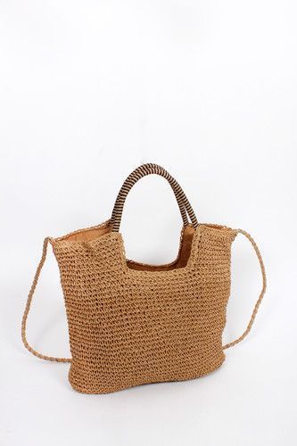 Сумка-плетянка на пляж "Моніка" &mdash; 2011 КАПУЧОВИЙ 1304390276 фото