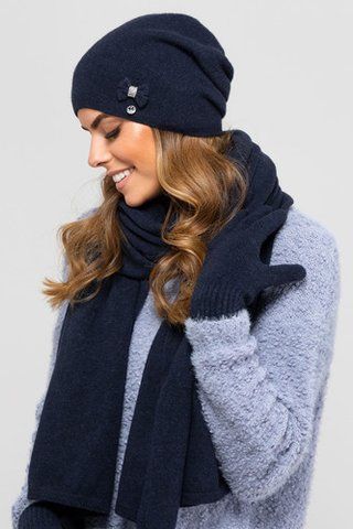 МОЛОДІЙНА ТОНКА ШАПКА KAMEA "ФЛОРІДА" (FLORYDA) &mdash; 12 темно-синій 2425836280 фото