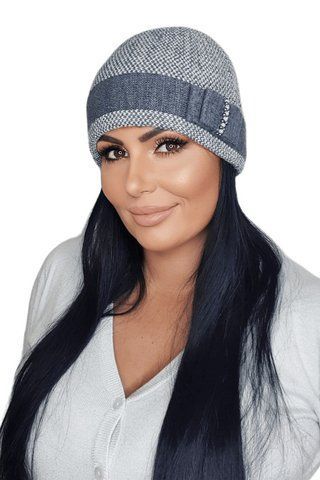 Подвійна кропова шапочка по голові Kamea Меган (Megan) 21.054.07 графіт 1535867738 фото