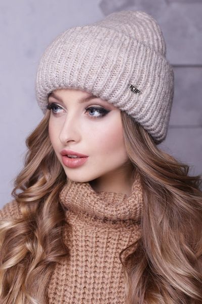 ШАПКА С ШИРОКИМ ОТВОРОТОМ "ЮЛИЯ" - 0296 хаки 1101607481 фото