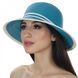 Стильная летняя шляпа бирюзового цвета от Del Mare - 130-38 908416024 фото 1