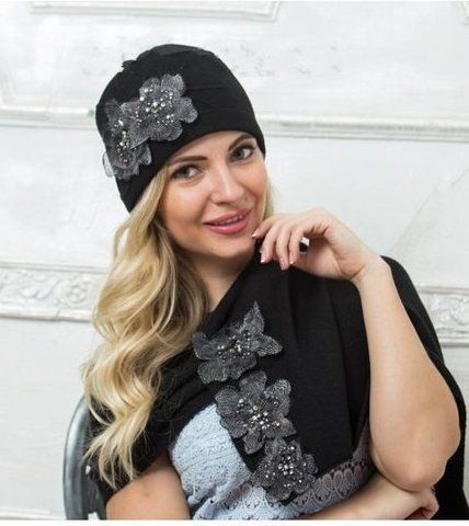 КОМПЛЕКТ "ЕСТРЕЛА" (ШАПКА+ШАРФ) &mdash; 018 чорний 908415418 фото