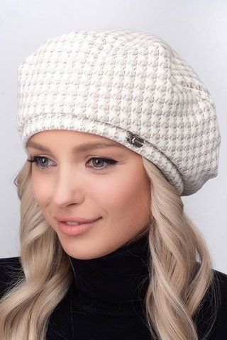 Жіночий берет на флісі Одрі колір льон беж 1568288483 фото