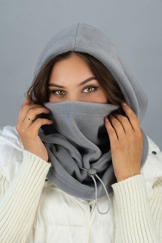 Флісовий каптур, капюшон-балаклава "Stream" 6100 світло-сірий 6100 фото