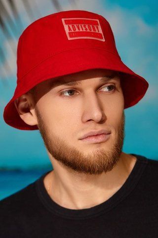 Популярна чоловіча панама &laquo;Parental Advisory&raquo; &mdash; 1340 червоний 1523924557 фото
