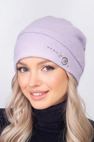 Бузкова шапка з ангори з флісом Венера 1610 1535867746 фото