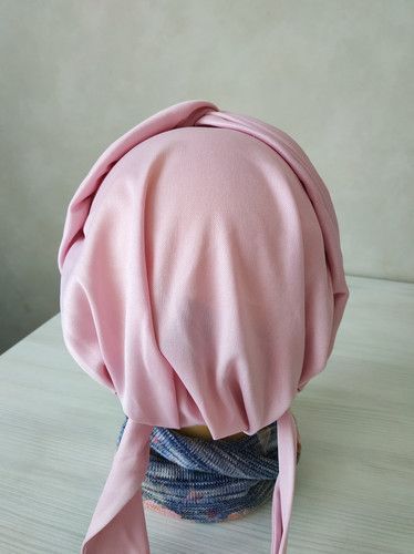 Летняя трикотажная бандана-чалма пудровая 230434 1487393162 фото