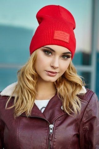 Класична жіноча шапка з бавовною "Алекс" &mdash; 5133 червоний 1332034582 фото