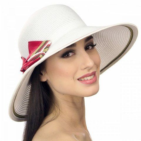 Летняя шляпа - 041401.007 красный бант 1393266468 фото