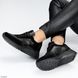 Имиджевые женские черные кроссовки натуральная кожа+замша производство Украина 20595 фото 6