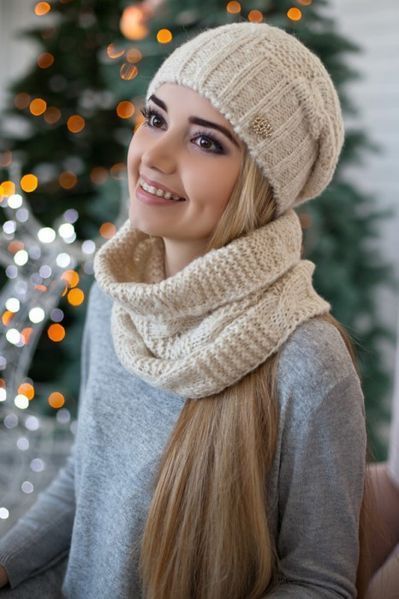 Зимний молодёжный комплект "Нобелия" - 4342-7 песочный 908426286 фото