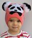 ШАПКА НА ДЕВОЧКУ 3-7 ЛЕТ "ПАНДОЧКА" - коралловый 1332031335 фото 1