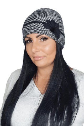 Подвійна жіноча шапка Kamea Альдура (Aldura) 21.055.08 чорна 1535867752 фото
