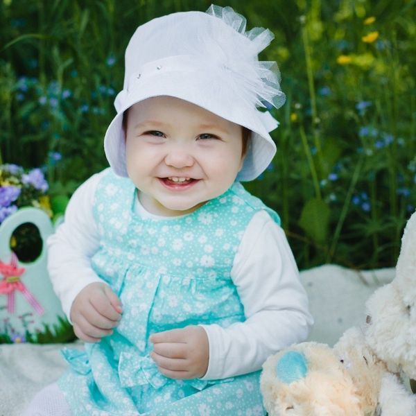 Літній капелюх на дівчинку "Моніка" &mdash; білий 908432602 фото