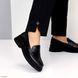 Стильні чорні лофери повсякденні натуральна шкіра класичний дизайн 20369 фото 3