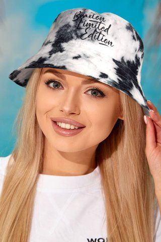 Стильная летняя коттоновая панама Тай-Дай графитовая 1346 1523924571 фото
