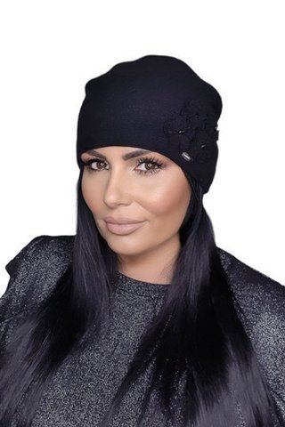Чорна вовняна шапка-бандана Андреа (Andrea) 21.043.08 1545038592 фото