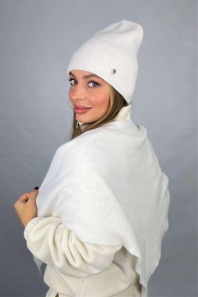 Женский комплект шапка и косынка &laquo;Ажен&raquo; (4984-5) серый 4984-5 фото