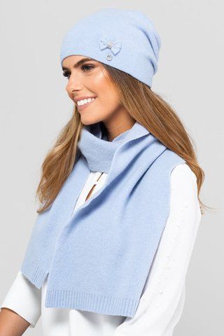 МОЛОДІЙНА ТОНКА ШАПКА KAMEA "ФЛОРІДА" (FLORYDA) &mdash; небесно-блакитний 1053435308 фото