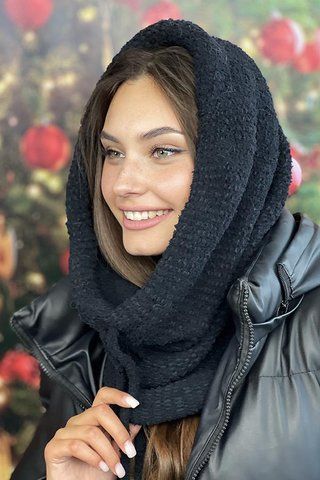 Чорна шапка-труба Коул 4728 4728 фото