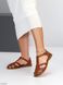Стильні закриті коричневі босоніжки натуральна шкіра 24665 24665 фото 1