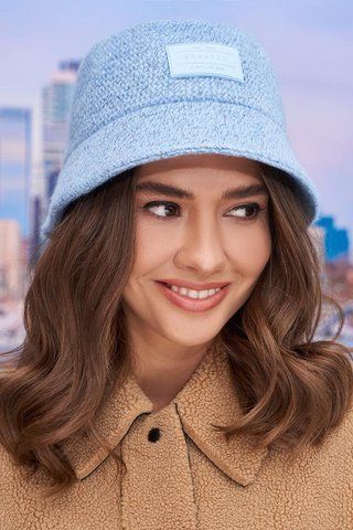 Зимняя стильная панама Андреа голубая 4771 1535867651 фото