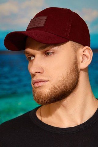 Фирменная мужская летняя бейсболка кепка из коттона - 1373 бордо 1491674045 фото