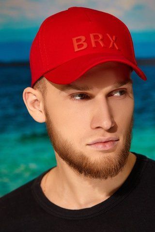 Бейсболка чоловіча з об'ємним лого &laquo;BRX&raquo; &mdash; 1375 червоний 1491674047 фото