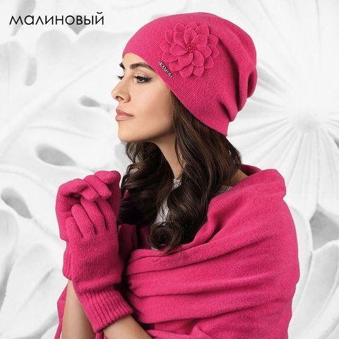 Женские вязаные перчатки к шапкам и беретам ТМ Kamea (Rekawiczki-01) - разные цвета 908430686 фото