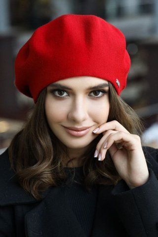 Класичний демісезонний жіночий берет "Віста" &mdash; 6070 червоний 1087985346 фото