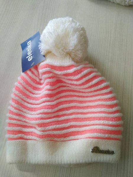 ЗИМНЯ ЖІНОЧНА ШАПКА "ЛАЙМА" &mdash; 4034 ЦВЕТ No8 білий +кораловий 908424788 фото
