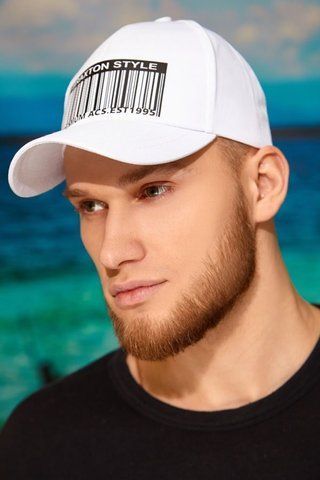 Популярна котонова чоловіча бейсболка кепка &laquo;Braxton style&raquo; &mdash; 1376 білий 1491674050 фото