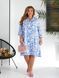 Жіноча&nbsp;сорочка-туніка з колекції Plus Size 110-087 білий+блакитний 110-087 фото 4