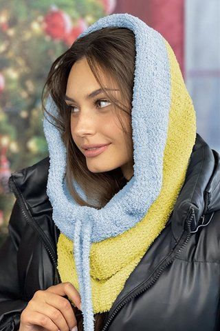 Шапка-труба Коул 4728 колір жовтий + блакитний 4728 фото