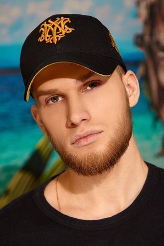 Стильна чоловіча кепка &laquo;Wolf-M&raquo; з логотипом &mdash; 1300 чорний + золотий 1491674051 фото