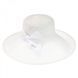 ШИРОКОПОЛАЯ белая ШЛЯПА С белым БАНТОМ - 008-02 908414403 фото 2